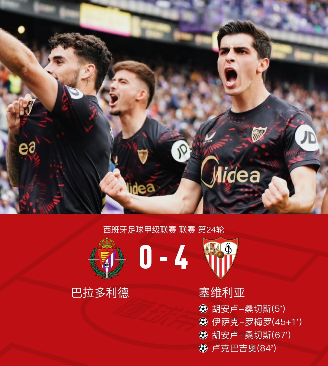 塞维利亚主场狂胜,稳定积分榜 塞维利亚主场狂胜,稳定积分榜